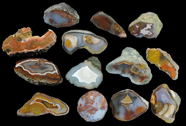 画像1: 瑪瑙 Zeleznice, Czech 13pieces